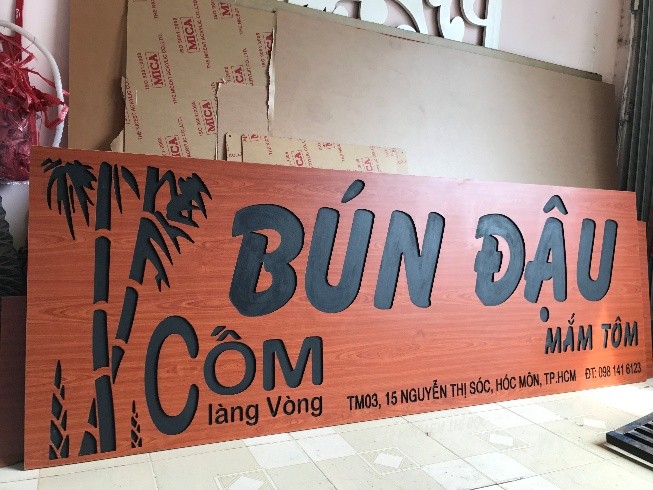 Bảng hiệu hoàn thiện